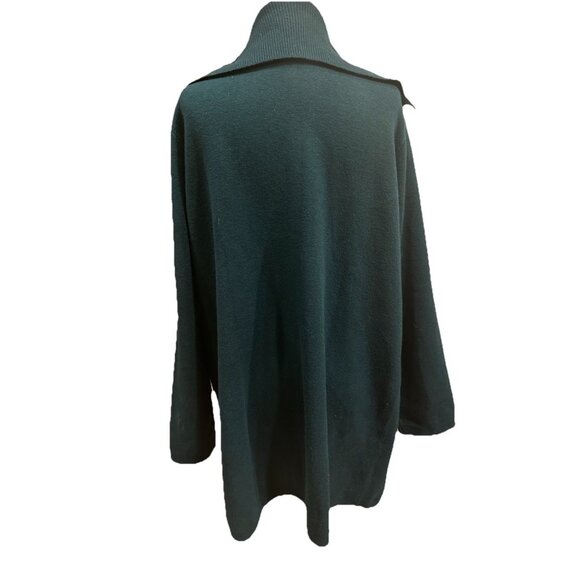 Ann Taylor Factory Dark Kelly Green Oversized Cardigan Sweater XS - Picture 3 of 8